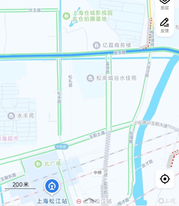 骑车堪比“荫庇赛”：松江高铁站周边一说念路改造，非纯真车说念咋调没了？